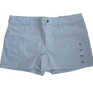 SO BRAND WOMENS JUNIOR PLUS SIZE WHITE PULL-ON SHORTIE SHORTS SIZE 20 PLUS